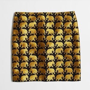 NWOT J.Crew Factory Animal jacquard mini skirt Item E3693 Sz 00